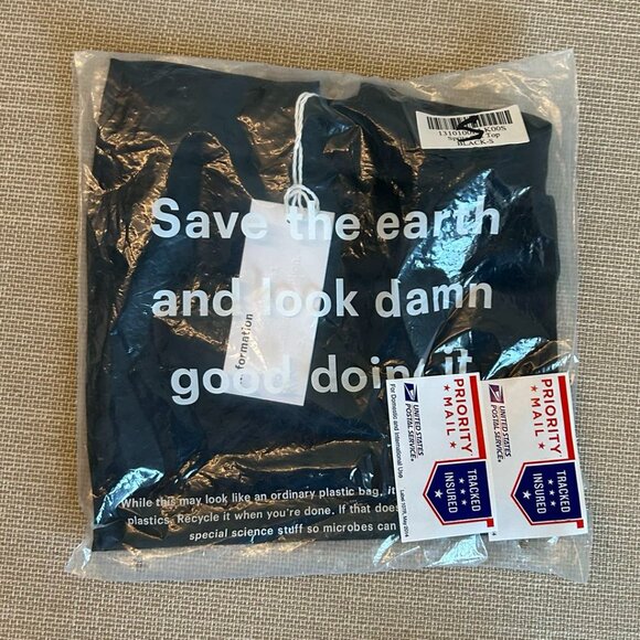 NWT Reformation Spritz Silk Tube Top Small Black - Picture 5 of 7